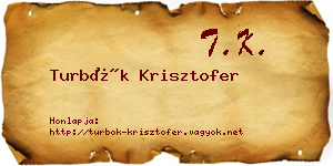 Turbók Krisztofer névjegykártya