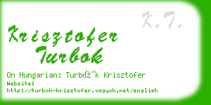 krisztofer turbok business card